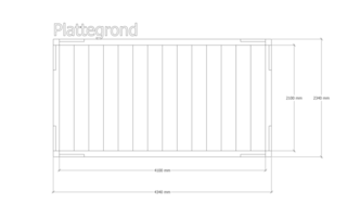 Douglas pergola 234x434cm Verando, Pure